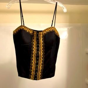 Women Camisole/Corset, Brand ING, Size Large, Color Black and Brown design